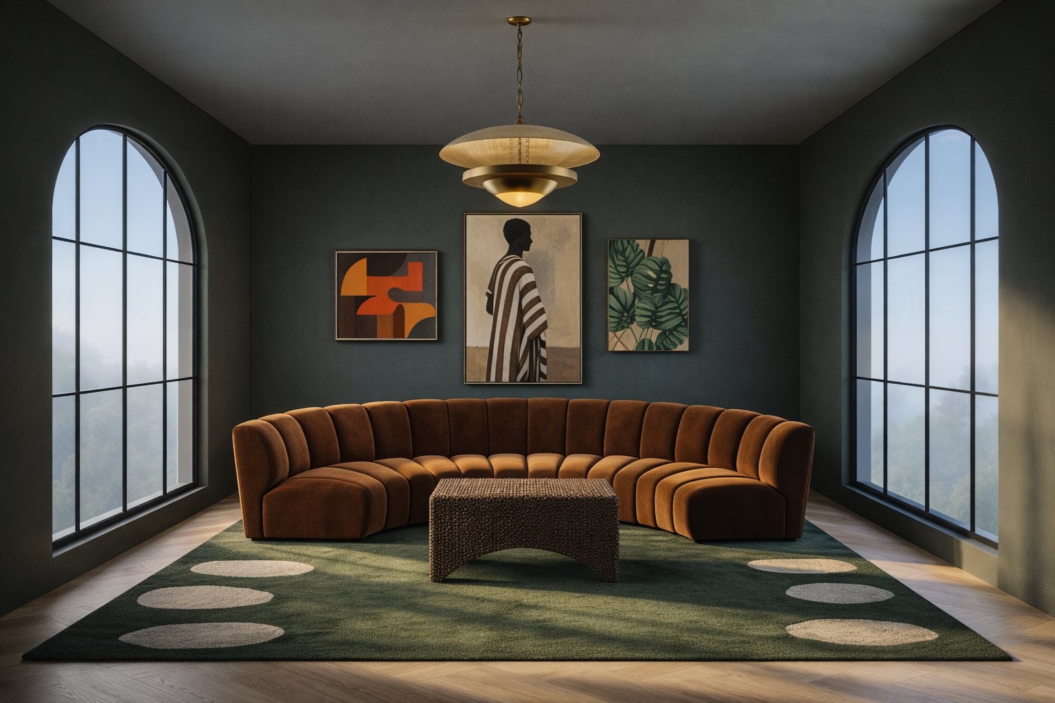 Elba Framed Wall Art in a living room