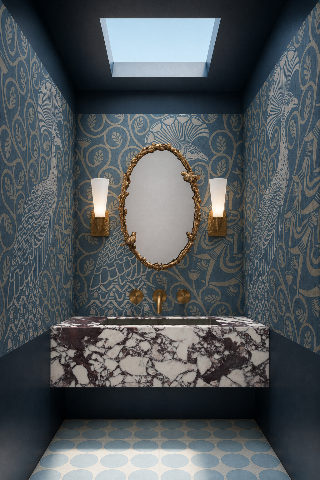 Uttermost Paza Oval Wall MirrorDefault Title in a bathroom