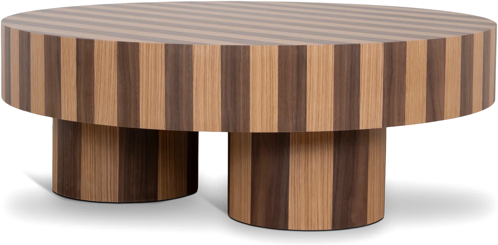 Artea 1m Round Coffee Table - Two Tone Natural | Interior Secrets