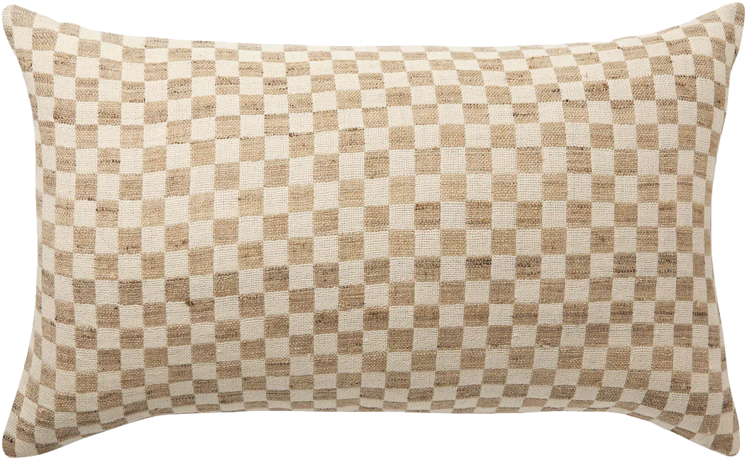 Matteo Chalk Wool & Silk Rectangle Cushion