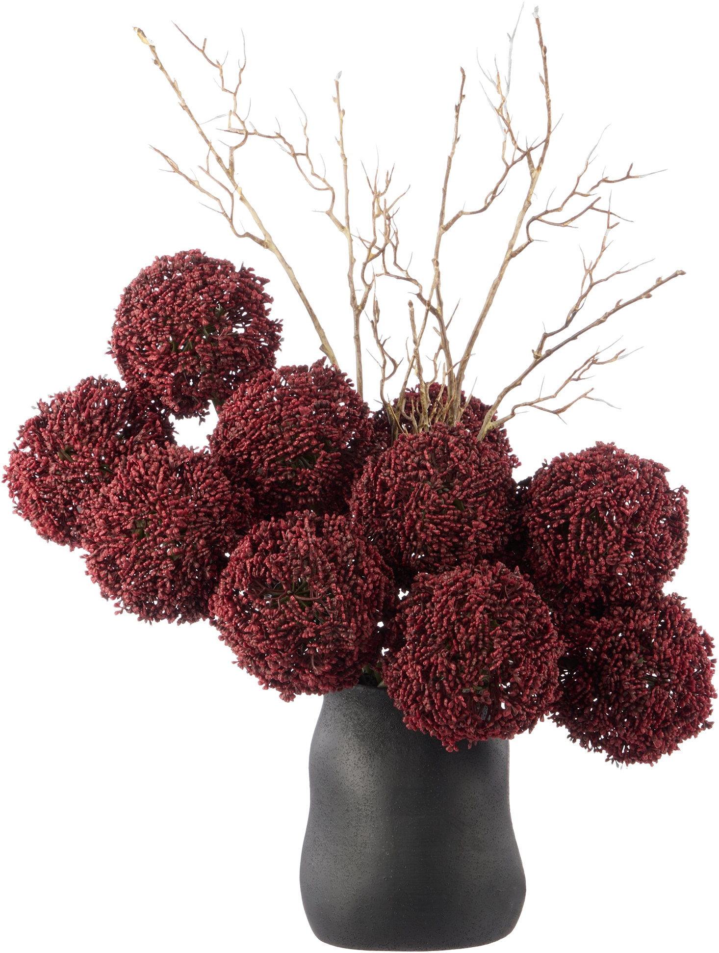 65cm Purple Faux Allium With Vase RGUE3981