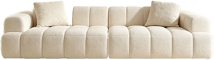 Frameless Cloud Sofa | Lamb Shearling Fleece & High-Density Compression Sponge