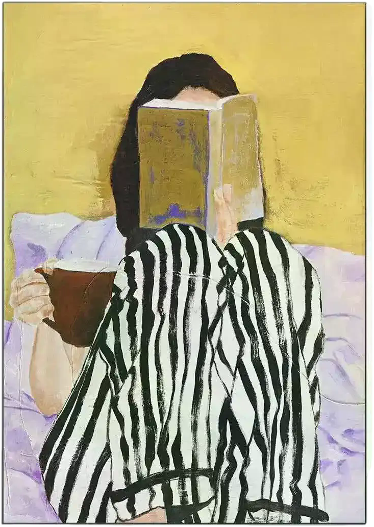 Buy Reading by Design Fabrikken Framed Canvas Art Print!