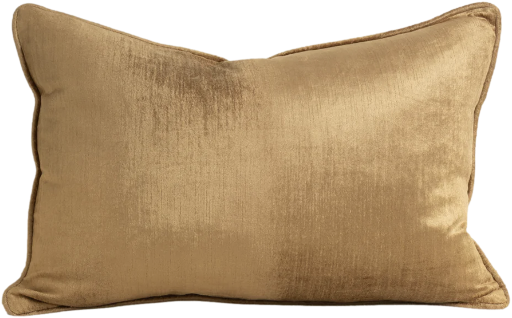 Crushed Velvet Cushion Gold 40x60cm