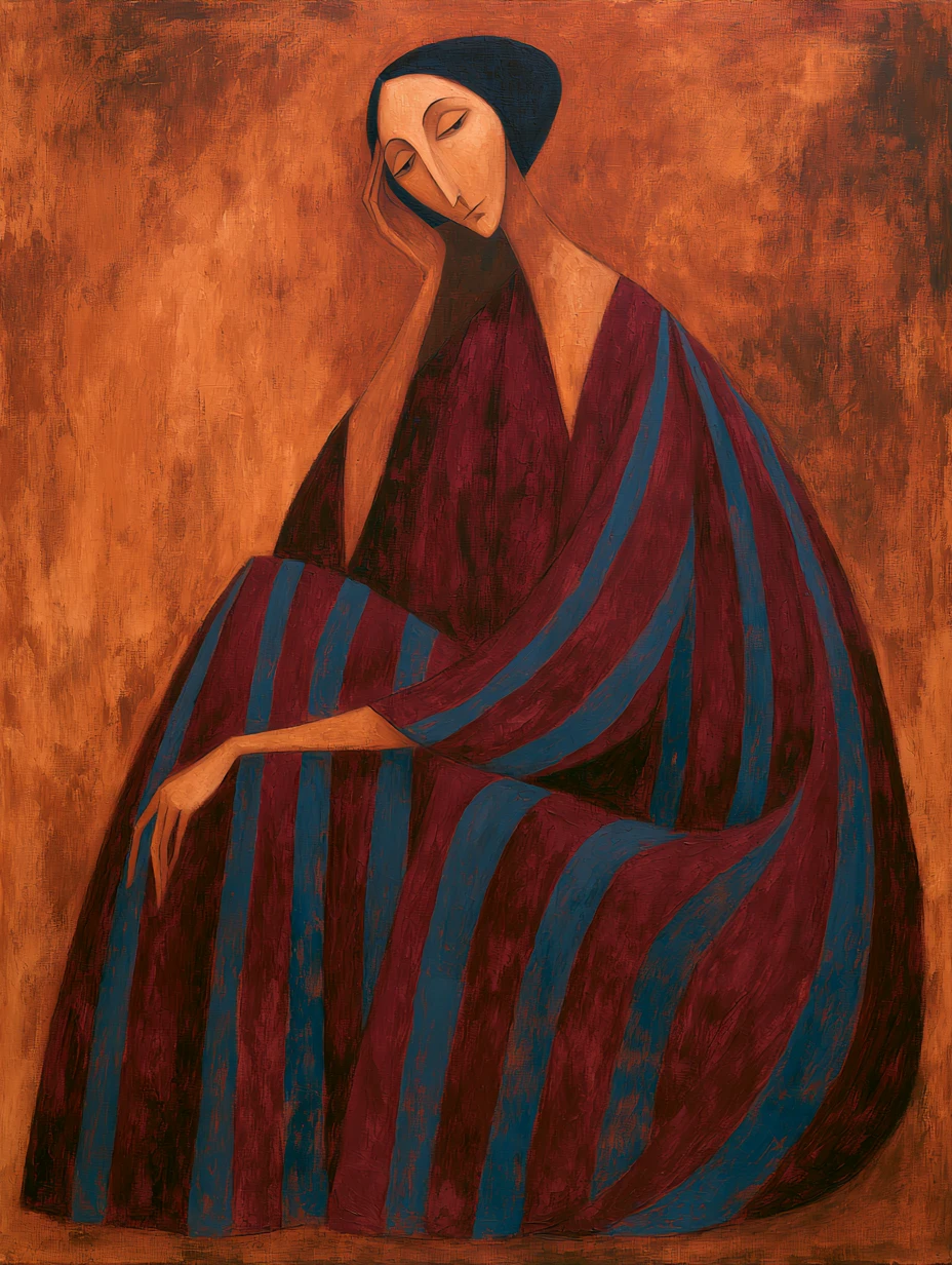 A woman in thought